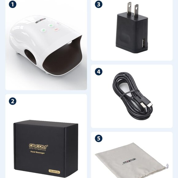 Cordless Hand Massager with Heat and Compression - Picture 7 of 8